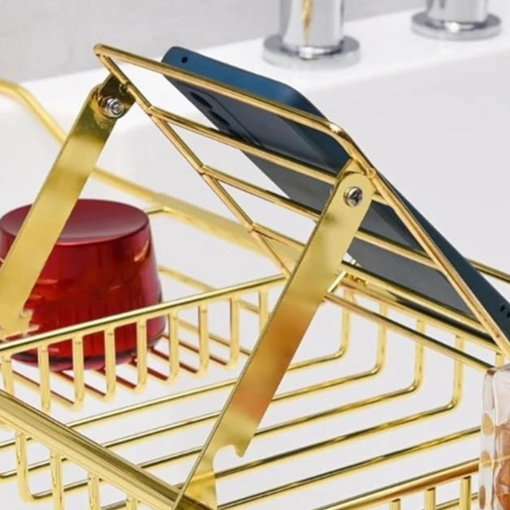 Adjustable Stainless Steel Bathtub Caddy Tray