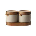 Rustic Ceramic Seasoning Jar Set