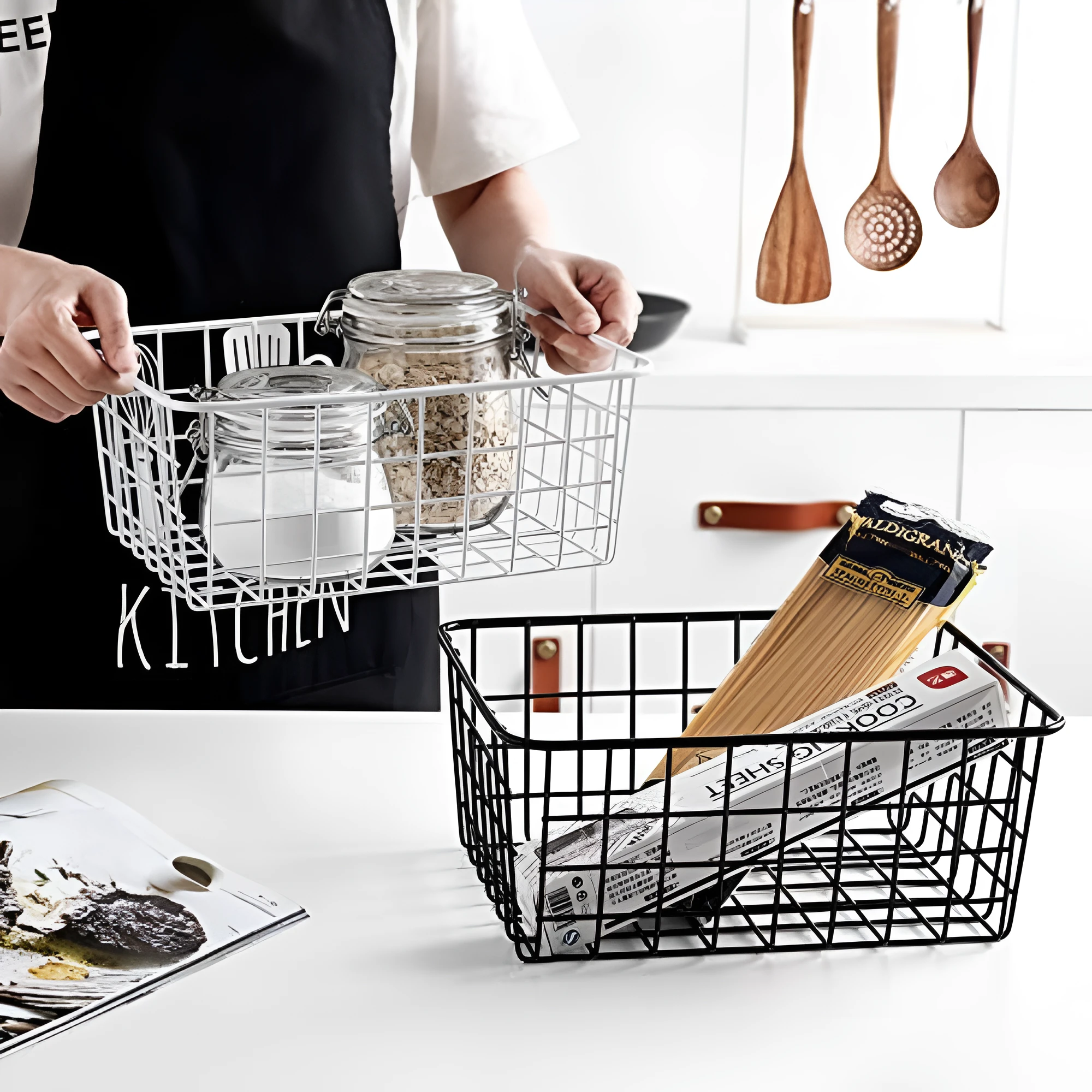 Sleek Wire Organizer Storage Basket