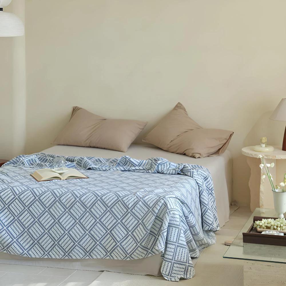 Plaid Pattern Cotton Blanket