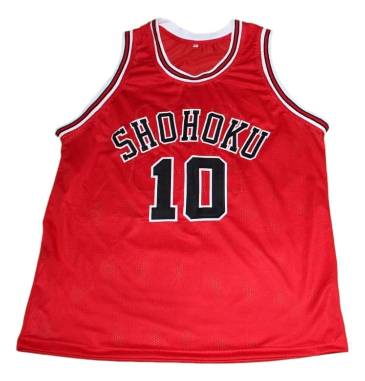 Sakuragi Hanamichi Jersey #10 Shohoku Slam Dunk Basketball Red