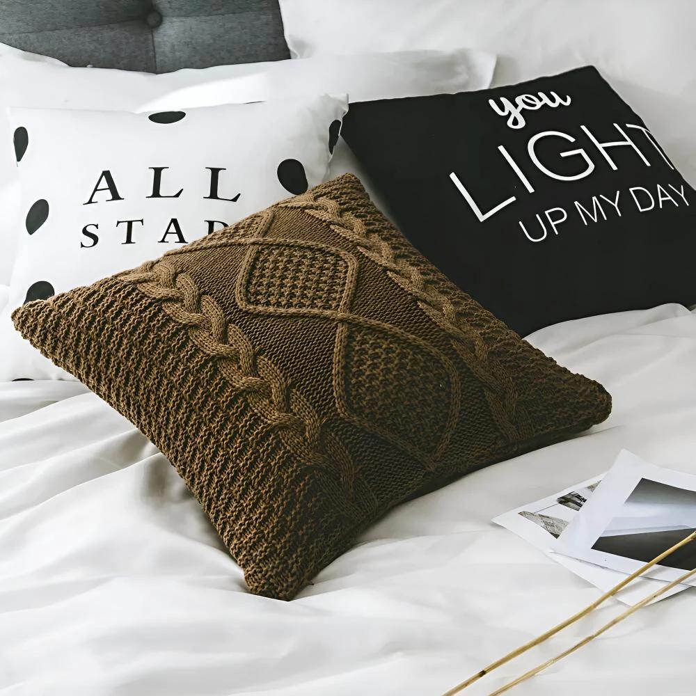 Braided Knitted Cushion Cover