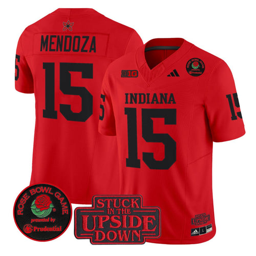 #15 Fernando Mendoza Jersey Indiana Hoosiers Stranger Things 2026 Rose Bowl Stitched