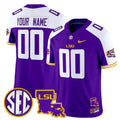 LSU Tigers 2024 Louisiana Patch Vapor Limited Custom Jersey