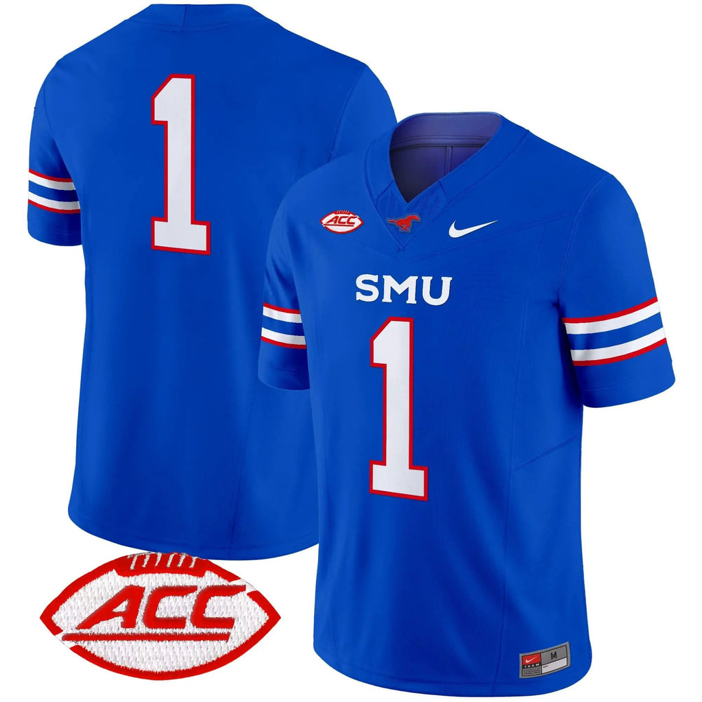 Men SMU Mustangs Football 2025 Vapor Limited Jersey - Stitched