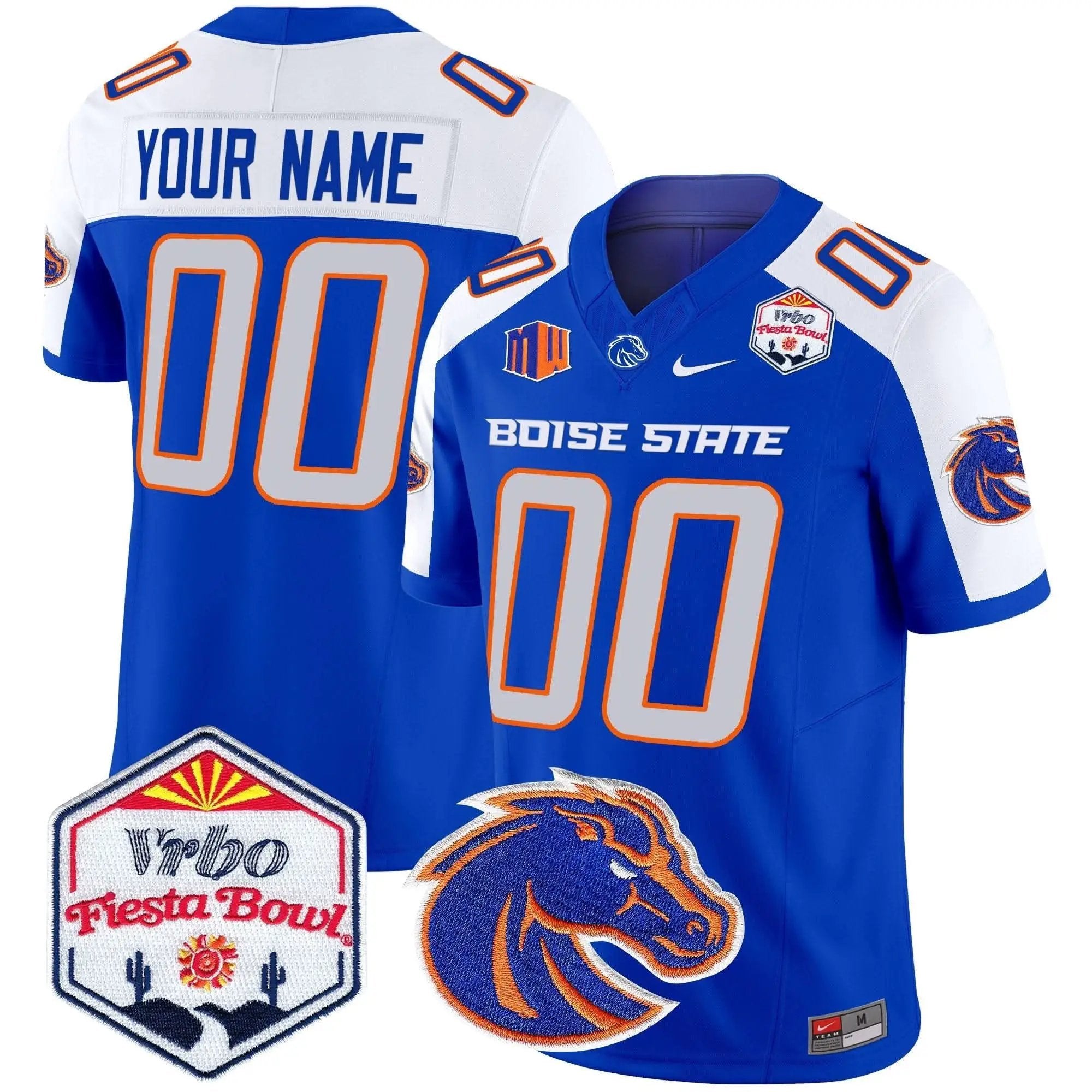 Boise State Broncos football 2025 The Fiesta Bowl Patch Vapor Limited Custom Jersey