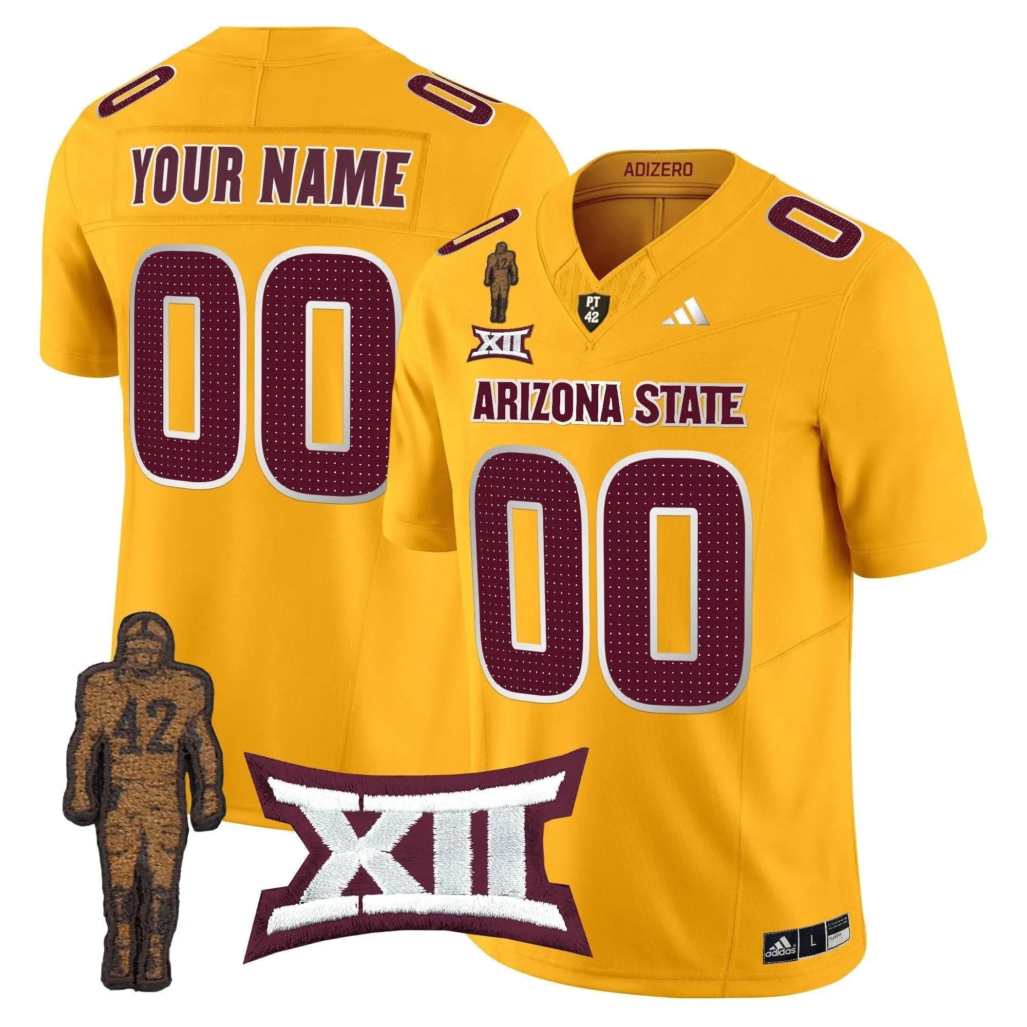 Adidas Arizona State Sun Devils Football 2024 Pat Tillman Honoring Patch Vapor Limited Custom Jersey V2