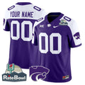 Kansas State Wildcats Football 2025 Rate Bowl Patch Vapor Limited Custom Jersey