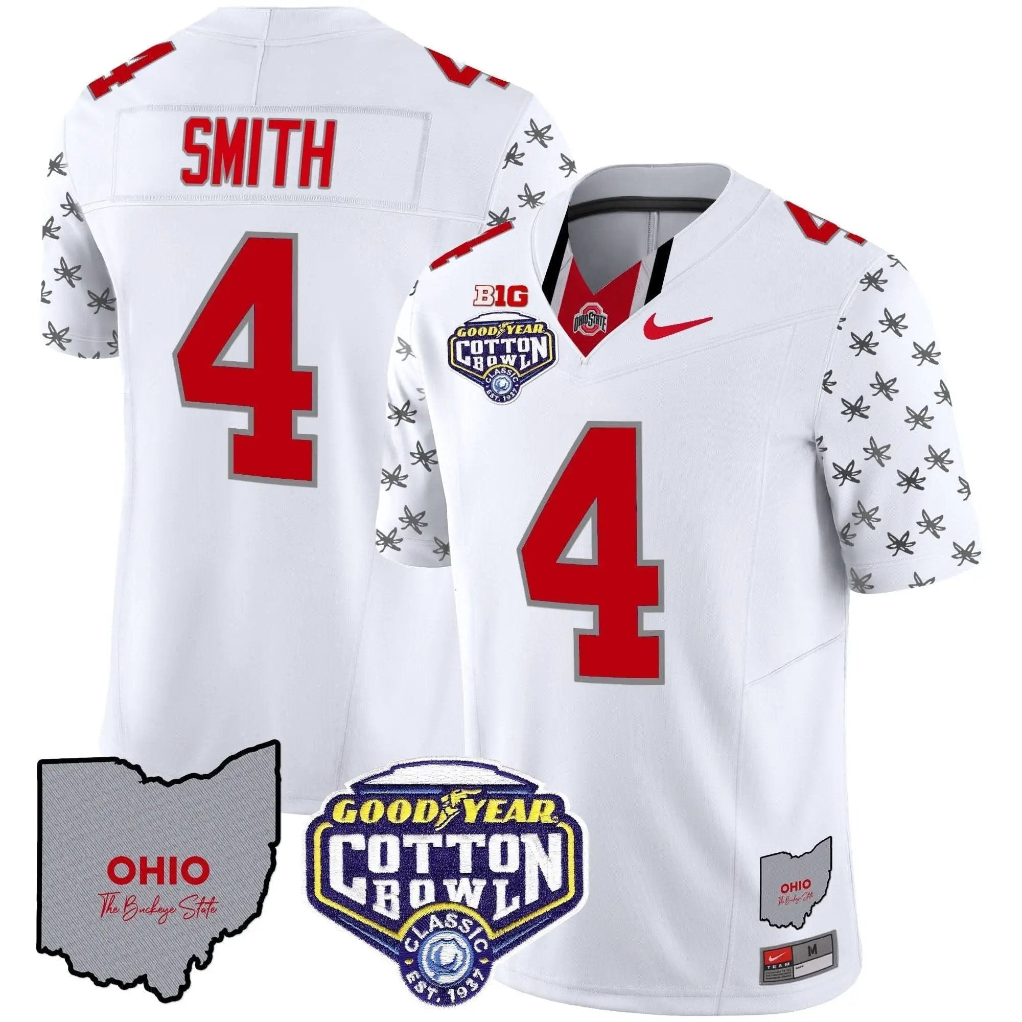 Men Ohio State Buckeyes Cotton Bowl Patch Vapor Limited Jersey Football