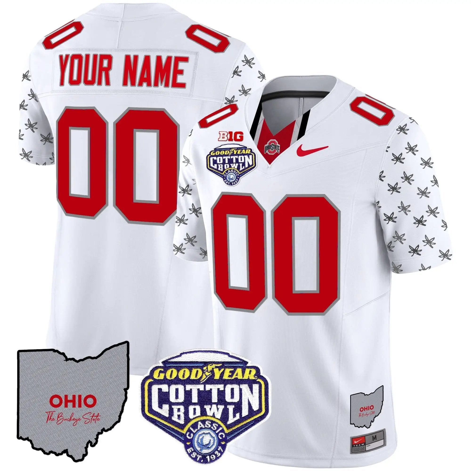 Ohio State Jerseys Cotton Bowl Patch Vapor Limited Custom Jersey