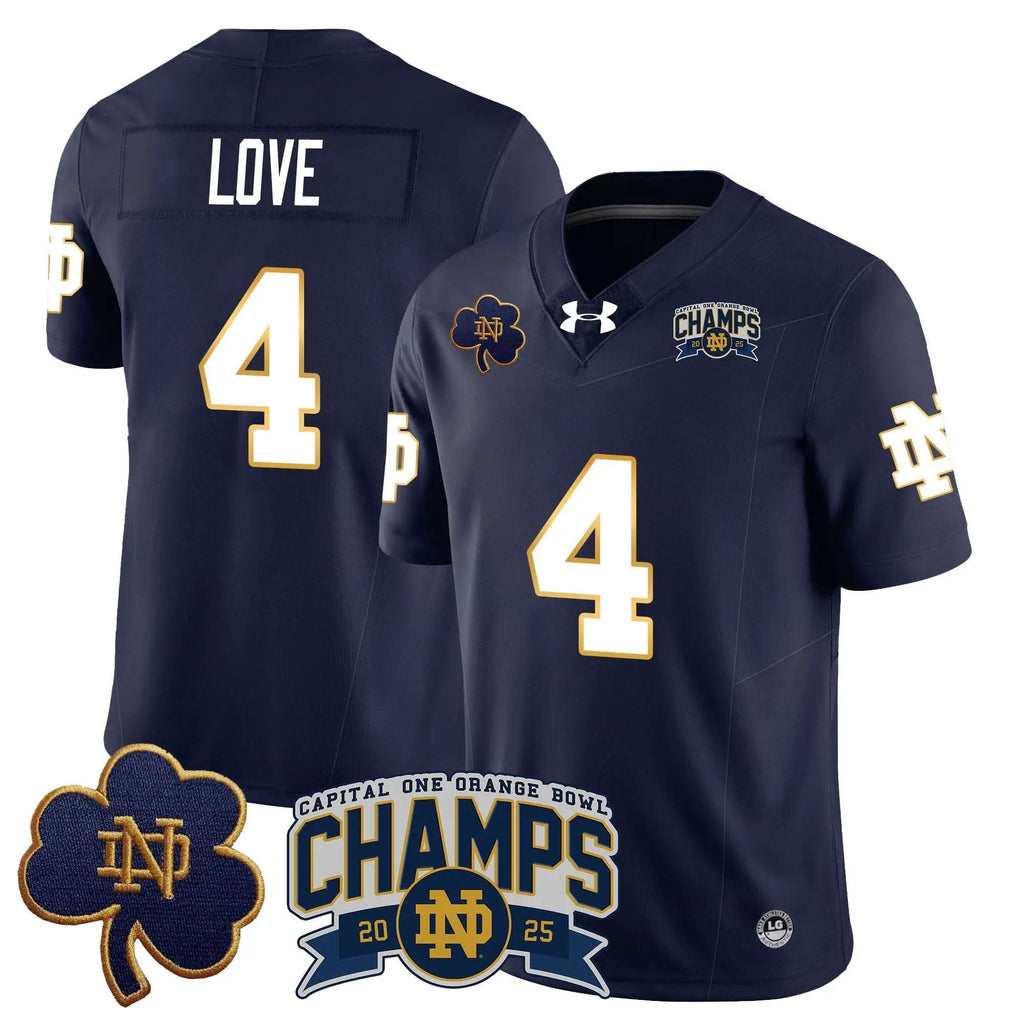 Men Notre Dame Fighting Irish 2025 Orange Bowl Champions Jersey N6 Football