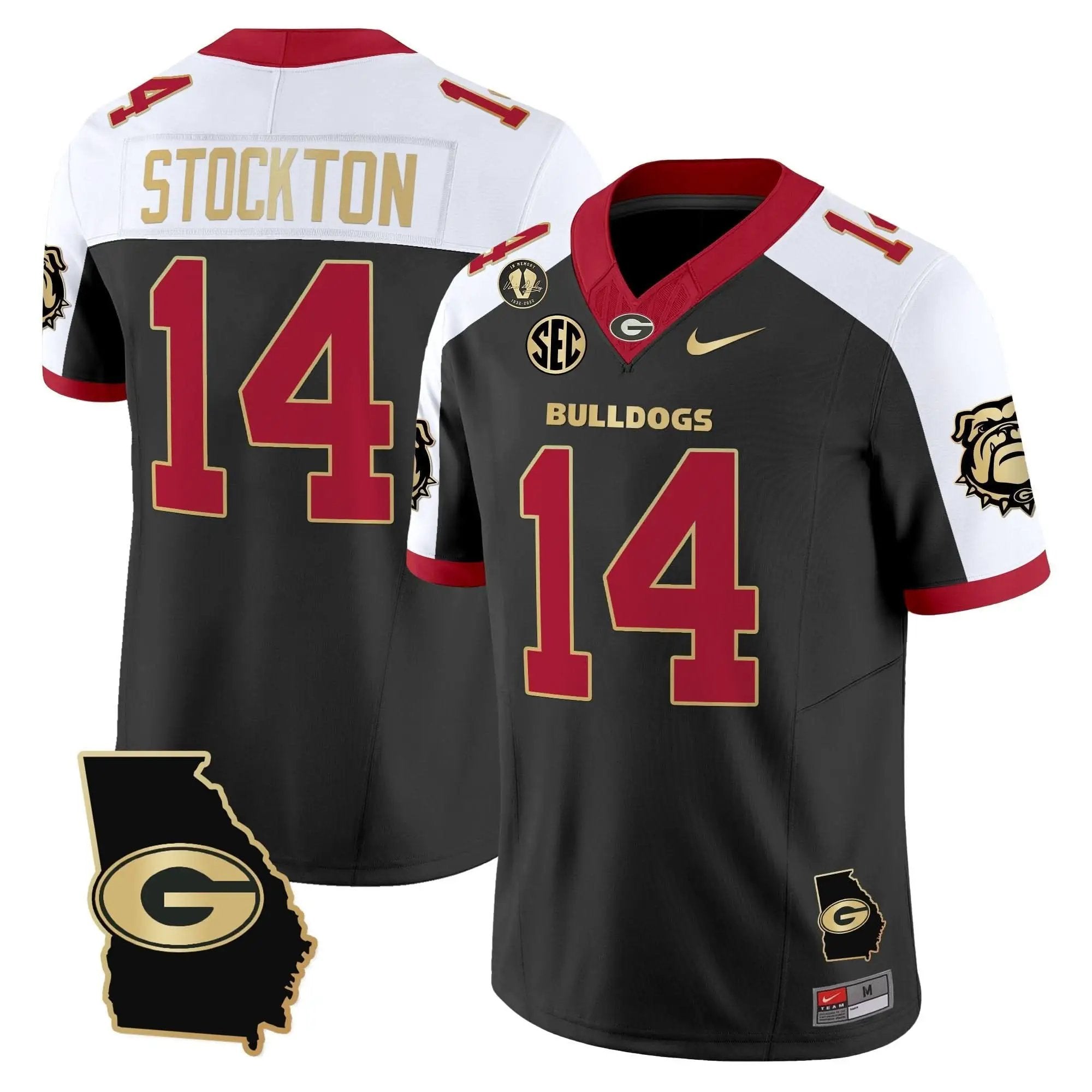 Men Georgia Bulldogs 2025 Georgia Map & Vince Dooley Patch Vapor Limited Jersey