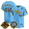 Men Milwaukee Brewers 'Bob Uecker - 54 Seasons for Brewers' Vapor Premier Limited Jersey - All Stitched -N1