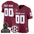 Aggies 2025 Playoff First Round Football Vapor Limited Custom Jersey