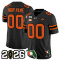 Miami Hurricanes 2026 CFP Final & Florida Patch Vapor Limited Custom Jersey -  Stitched