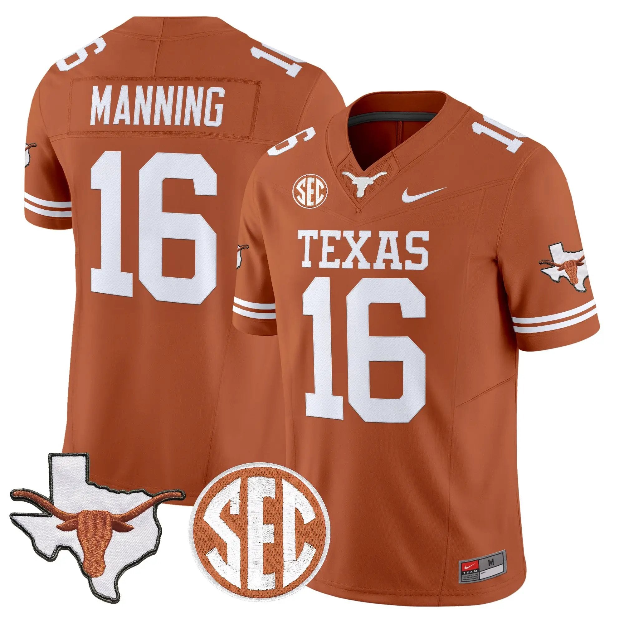 TEX 2026 State Map & SEC Patch Vapor Limited Jersey - Stitched