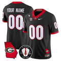 Georgia Bulldogs 2026 Georgia Map & Vince Dooley Patch Vapor Limited Custom Jersey - Stitched