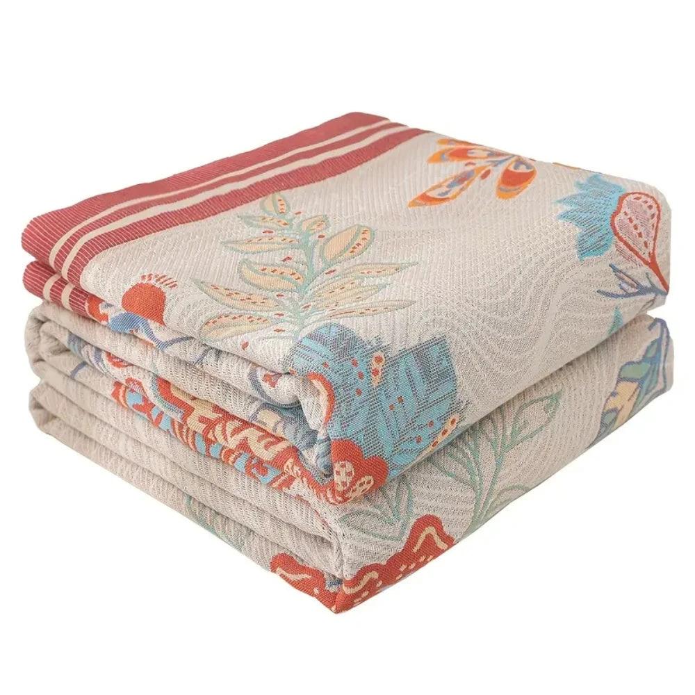 Vineyard Blossom Reversible Cotton Blanket