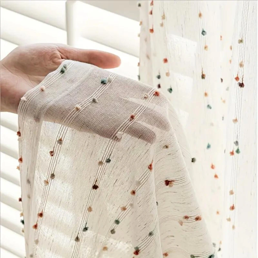 Sugar Bean Rainbow Tulle Curtain