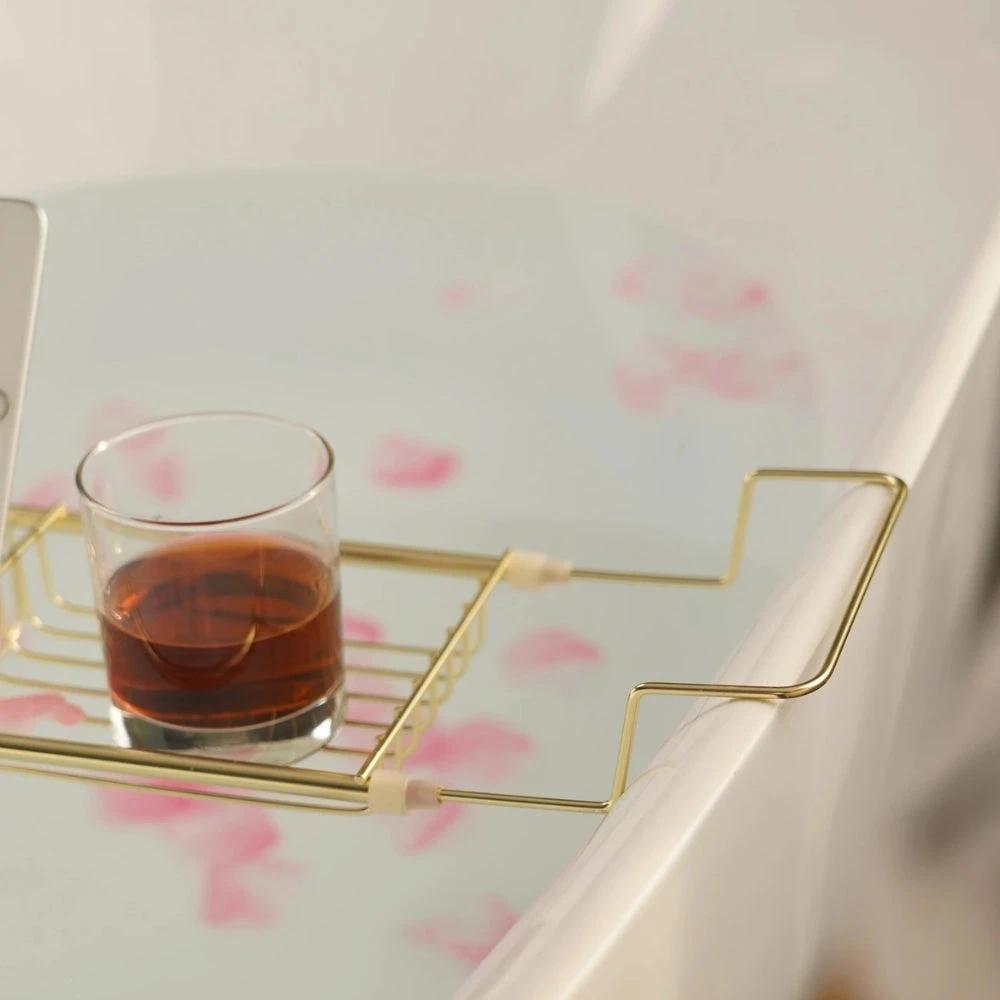 Adjustable Stainless Steel Bathtub Caddy Tray