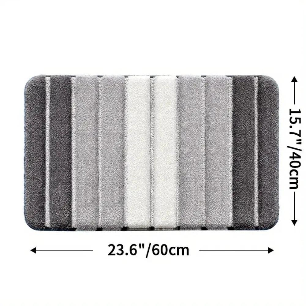 Lumiere Striped Absorbent Bath Mat
