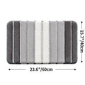 Lumiere Striped Absorbent Bath Mat