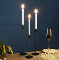 Sleek Metallic Candle Holders | 3 Pcs Set