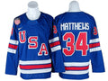 2026 Winter Olympics Team USA #34 Auston Matthews Blue Hockey Jersey Stitched