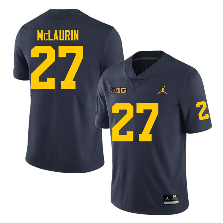 #27 Tyler McLaurin College Men’s Michigan Wolverines Football Jersey Stitched