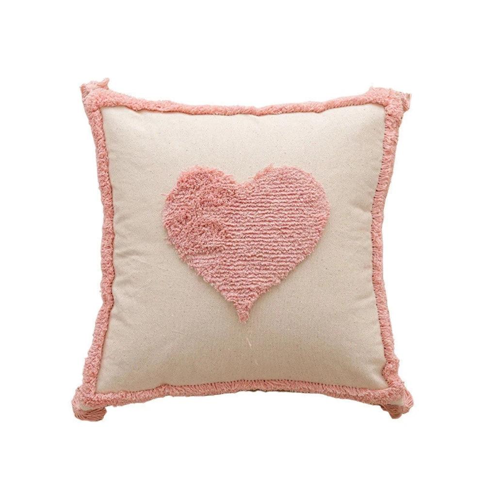 Tassel-Trimmed Boho Floral Cushions