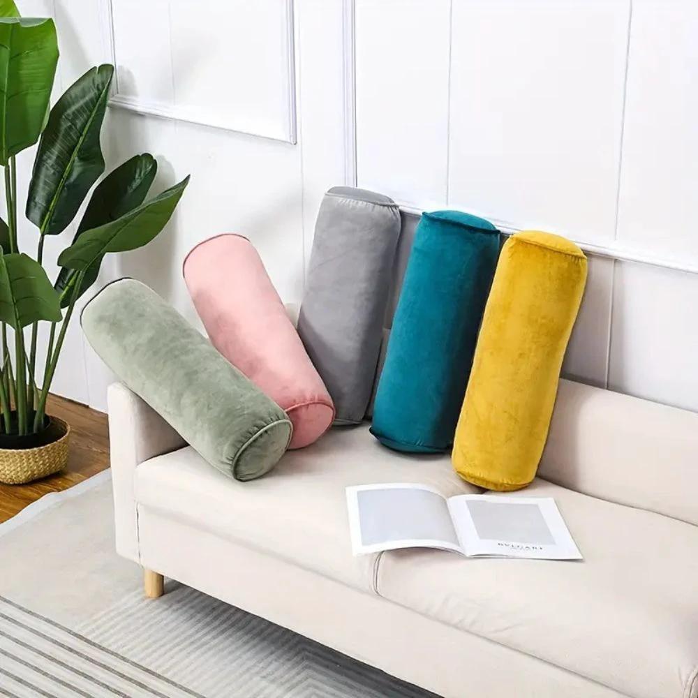 Plush Velvet Bolster Cushion
