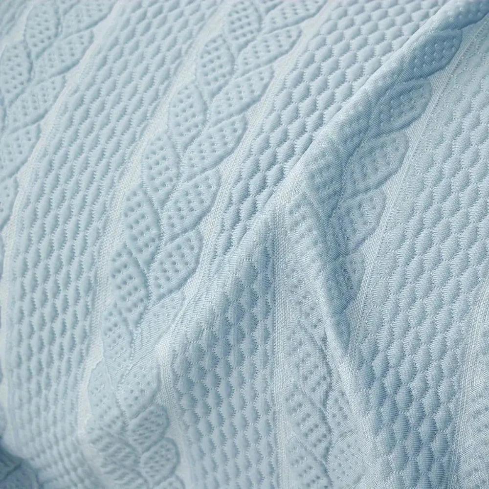 Tranquil Plush Leaf Sofa Cover