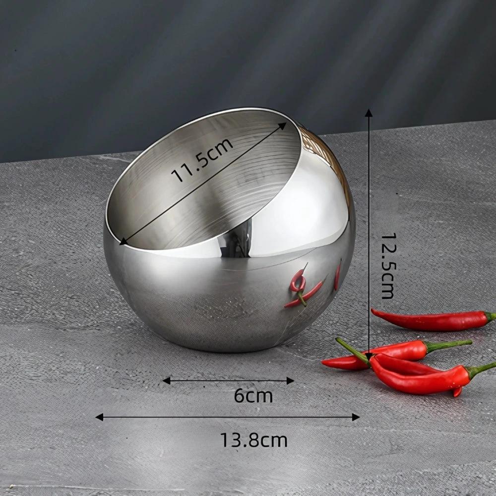 Modern Arc Steel Fruit Bowl