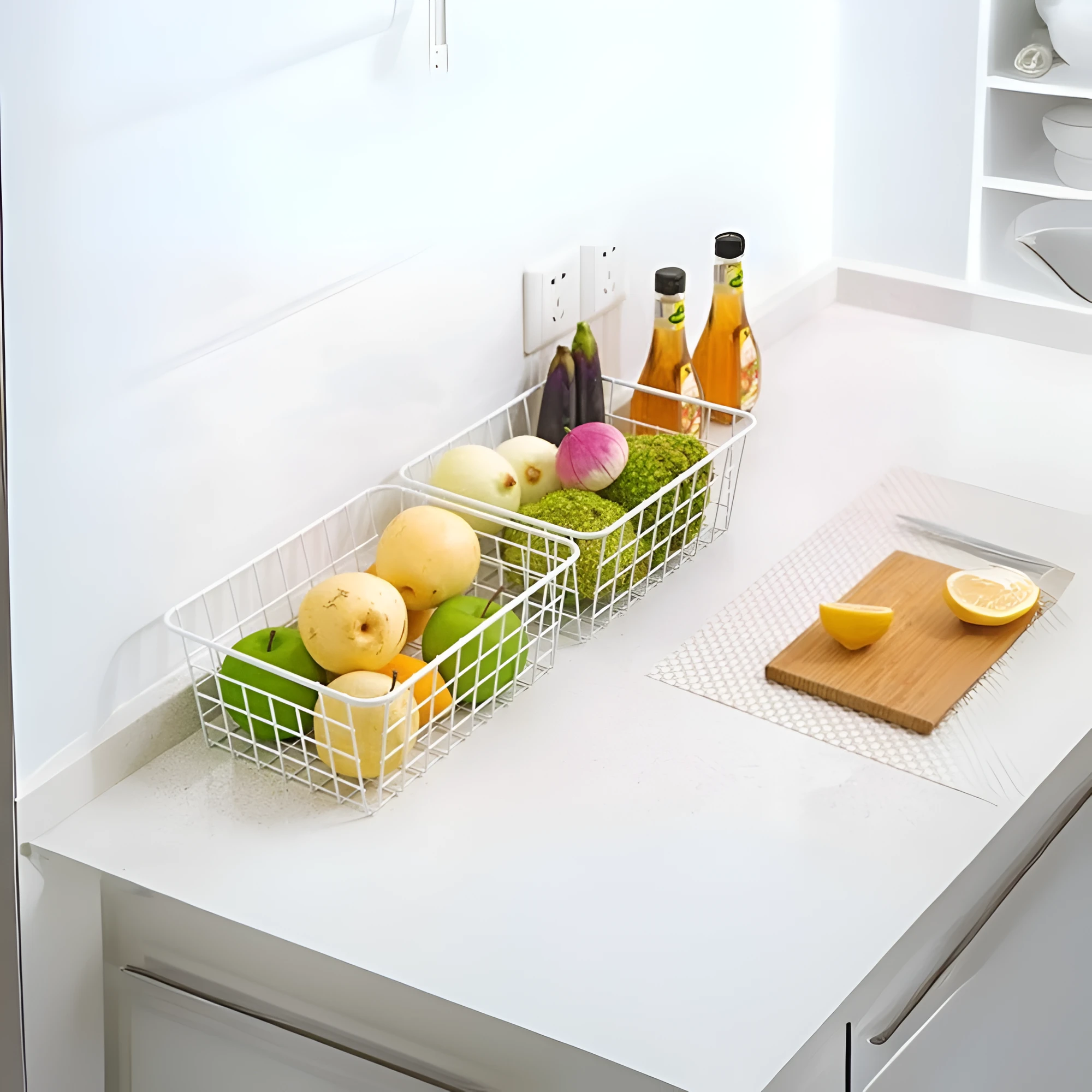 Sleek Wire Organizer Storage Basket