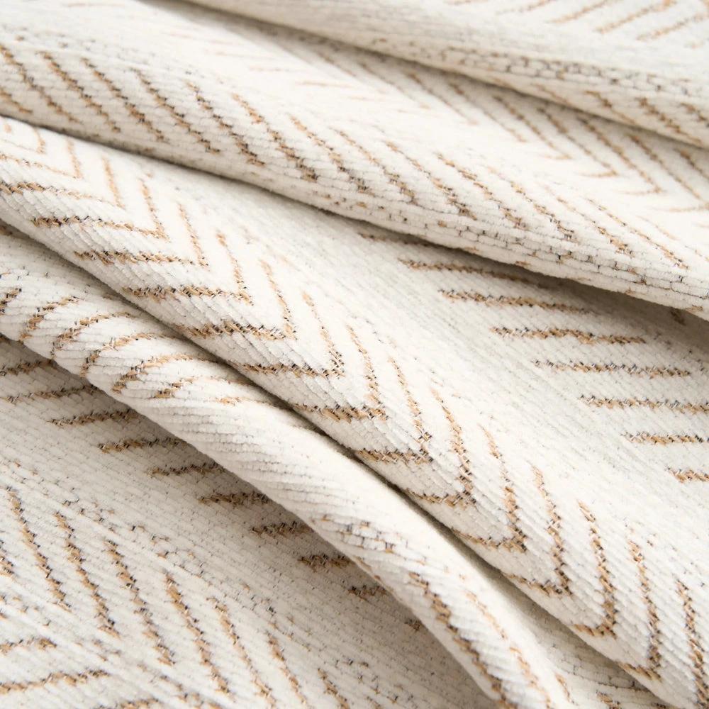 Herringbone Chenille Tassels Sofa Cover