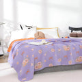 Bow-Knot and Rose Cotton Gauze Blanket