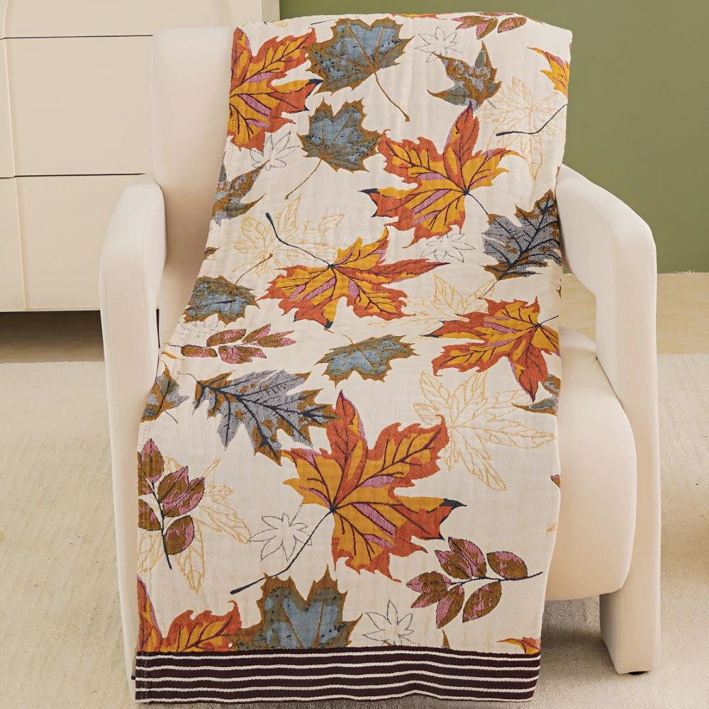 Maple Leaf Cotton Blanket