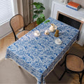 Blue Butterfly Garden Tablecloth