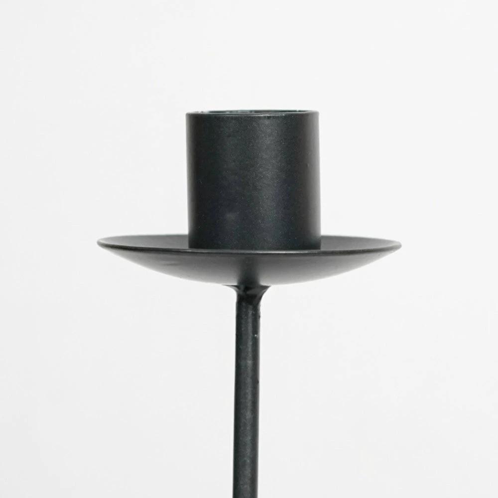 Sculpted Wavy Iron Candle Holder