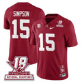 Men Alabama Crimson Tide Football 18x-Time National Champions Vapor Limited Jersey