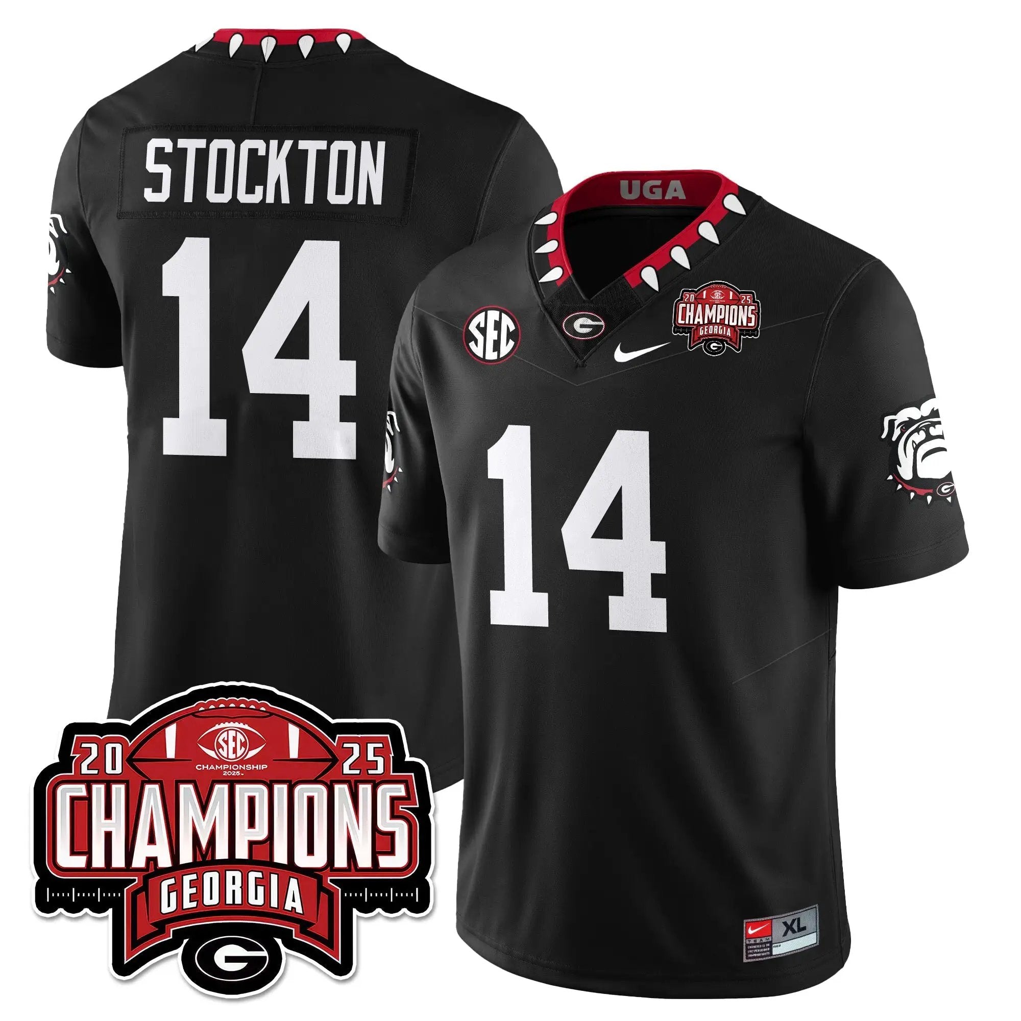 Men Georgia Bulldogs Vapor Limited Jersey - SEC Football Champions