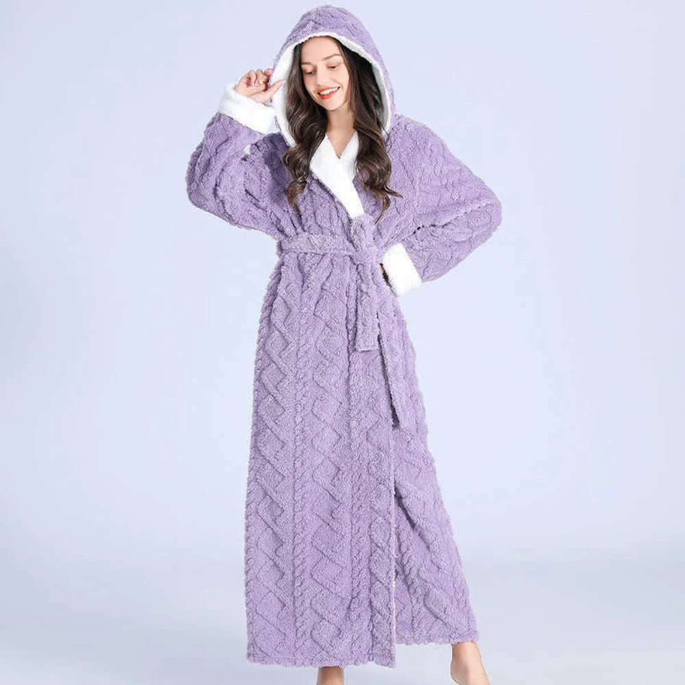 Plush Long Hooded Robe