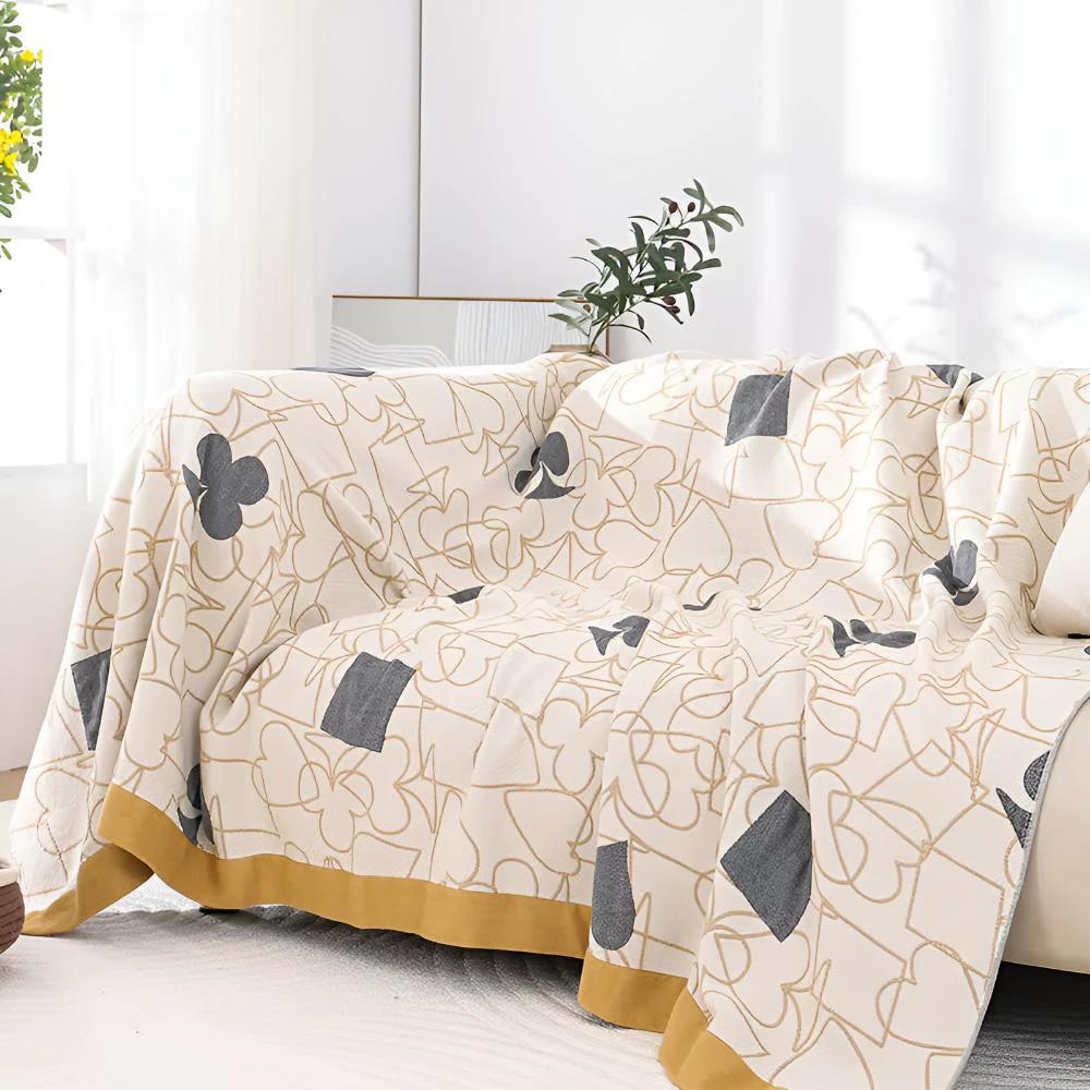 Poker Patterns Cotton Blanket