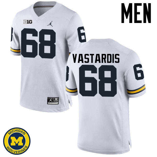 #68 Andrew Vastardis Men’s Michigan Wolverines Football Jersey Stitched