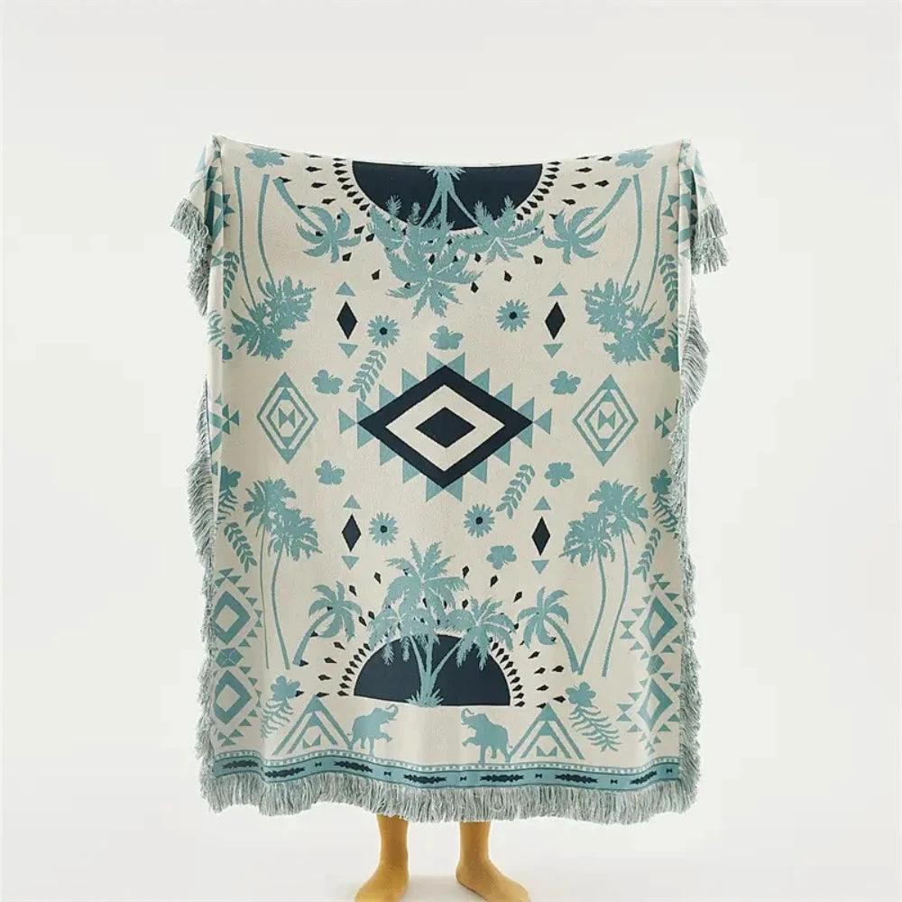 Azura Boho Geometric Knit Blanket
