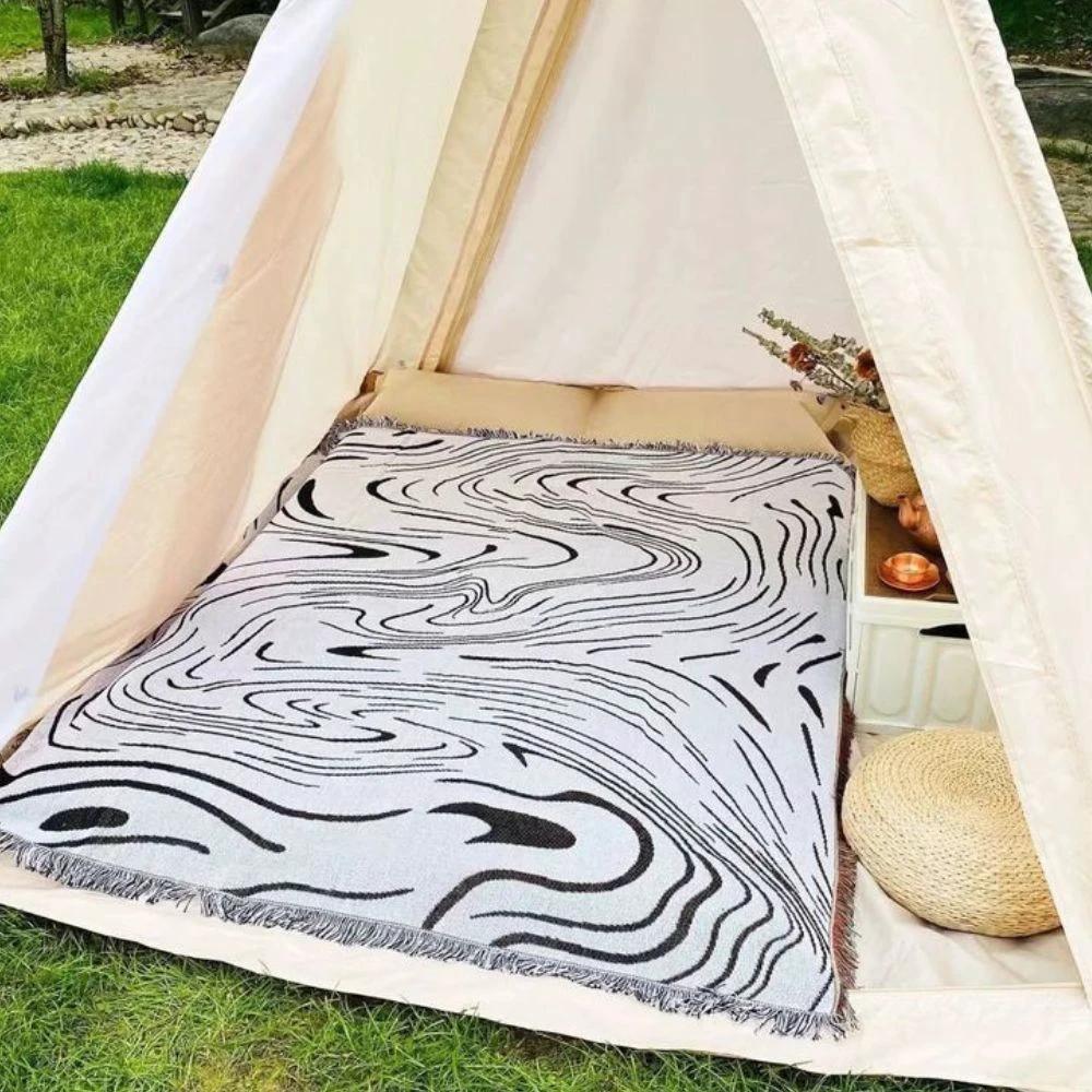Marble Woven Throw Blanket