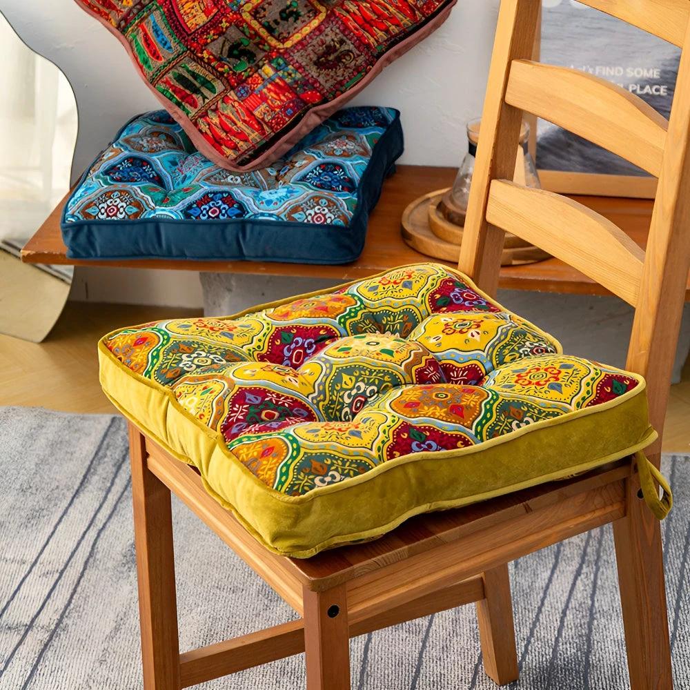 Moroccan Inspired Tie-Strap Cushion