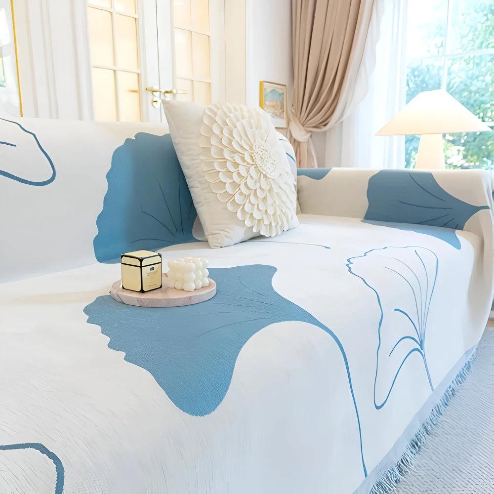 Pastoral Style Ginkgo Leaf Sofa Cover