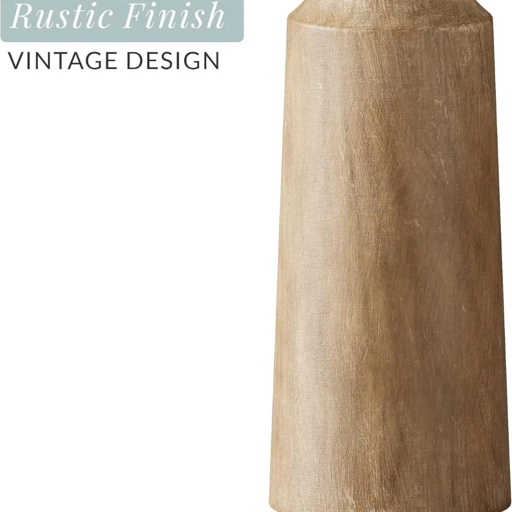 Heirloom Carved Wooden Candle Holders