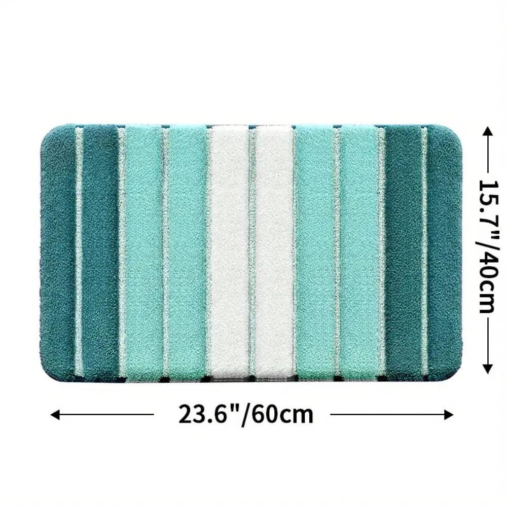 Lumiere Striped Absorbent Bath Mat